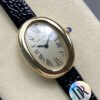 sy_no_FB7124B192ADB69710D80232860E5020_1 Cartier Bathtub Series Quartz Movement 30 meter Waterproof Women's Watch Swiss Watch 31 * 23mm White Dial Gold Case