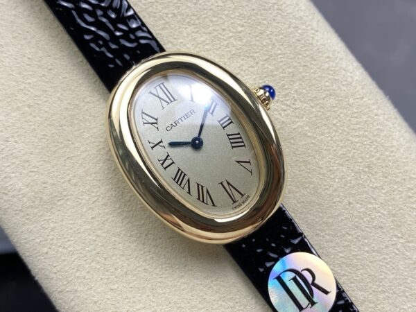 sy_no_FB7124B192ADB69710D80232860E5020_1 Cartier Bathtub Series Quartz Movement 30 meter Waterproof Women's Watch Swiss Watch 31 * 23mm White Dial Gold Case
