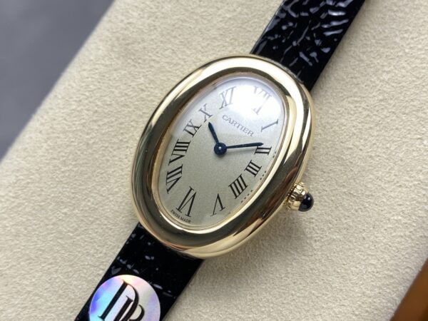 sy_no_FB7124B192ADB69710D80232860E5020_2 Cartier Bathtub Series Quartz Movement 30 meter Waterproof Women's Watch Swiss Watch 31 * 23mm White Dial Gold Case