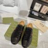 Gucci Ace Embroidered Bee Black Sneaker with Red & Blue Heel Tabs