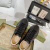 Gucci Ace Embroidered Bee Black Sneaker with Red & Blue Heel Tabs