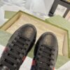 Gucci Ace Embroidered Bee Black Sneaker with Red & Blue Heel Tabs