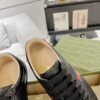 Gucci Ace Embroidered Bee Black Sneaker with Red & Blue Heel Tabs