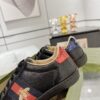 Gucci Ace Embroidered Bee Black Sneaker with Red & Blue Heel Tabs