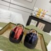 Gucci Ace Embroidered Bee Black Sneaker with Red & Blue Heel Tabs