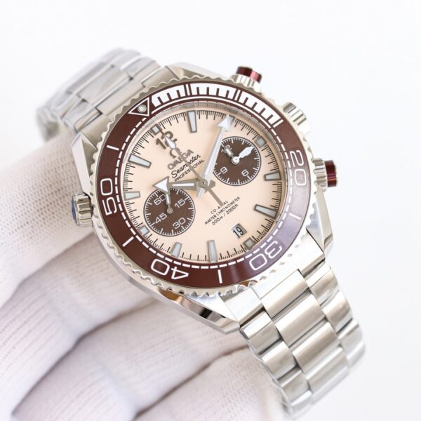 sy_no_FC4144D8AB7BCF63E1097FD423498E03_0 Omega Seamaster series ocean universe automatic mechanical movement men's watch Swiss watch beige dial