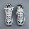 Chanel Silver-White Mixed-Material Low-Top Sneaker with Suede and CC Logo
