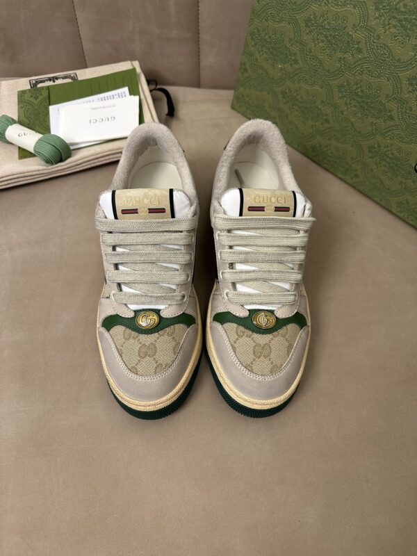 Gucci MAC8 GG Canvas & Suede Sneaker with Web Stripe