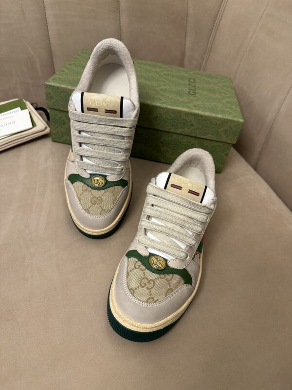 Gucci MAC8 GG Canvas & Suede Sneaker with Web Stripe