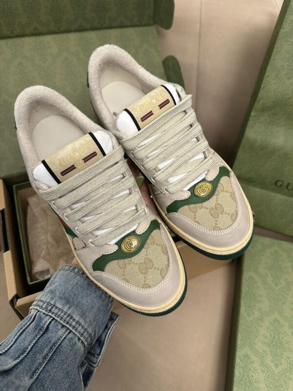 Gucci MAC8 GG Canvas & Suede Sneaker with Web Stripe