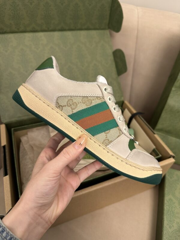 Gucci MAC8 GG Canvas & Suede Sneaker with Web Stripe