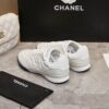sy_no_FF6BDA0E93CD05595F46FE27C19E8E77_8 Chanel White Quilted Leather Low-Top Sneaker with Suede Detailing and Tongue Logo