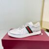 sy_no_FFB6AF304158680D98672F1C77CB5E56_2 Gucci Metallic Silver Leather Sneaker with Web Stripe