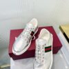 sy_no_FFB6AF304158680D98672F1C77CB5E56_5 Gucci Metallic Silver Leather Sneaker with Web Stripe