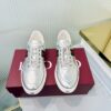 sy_no_FFB6AF304158680D98672F1C77CB5E56_8 Gucci Metallic Silver Leather Sneaker with Web Stripe