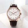 sy_no_312E0CFDE39404E5CDAD27E597F8AB81_1 Patek Philippe Rose Gold Silver-White Dial Chronograph Dress Watch