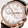 sy_no_312E0CFDE39404E5CDAD27E597F8AB81_4 Patek Philippe Rose Gold Silver-White Dial Chronograph Dress Watch