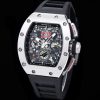 sy_no_42DA7743313F9F10B683F890C1D806F8_0 Richard Mille RM 011 Silver-Tone Skeleton Flyback Chronograph Watch