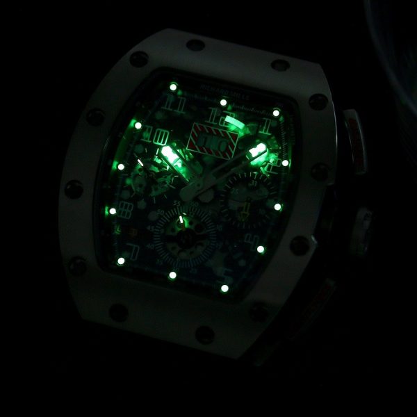 sy_no_42DA7743313F9F10B683F890C1D806F8_4 Richard Mille RM 011 Silver-Tone Skeleton Flyback Chronograph Watch