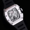 sy_no_42DA7743313F9F10B683F890C1D806F8_7 Richard Mille RM 011 Silver-Tone Skeleton Flyback Chronograph Watch