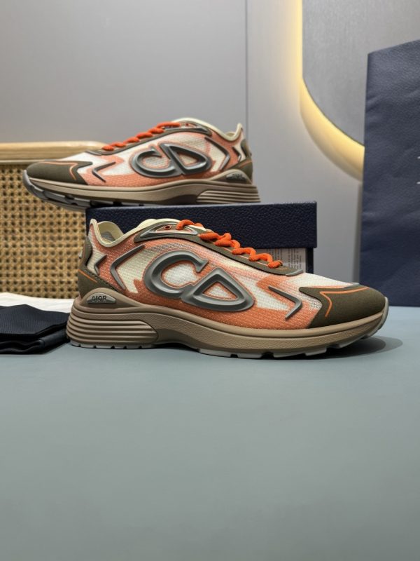 Dior B30 Orange White Mesh Dad Sneaker