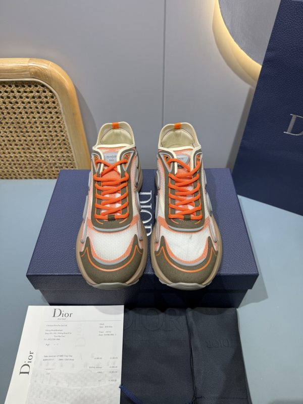 Dior B30 Orange White Mesh Dad Sneaker
