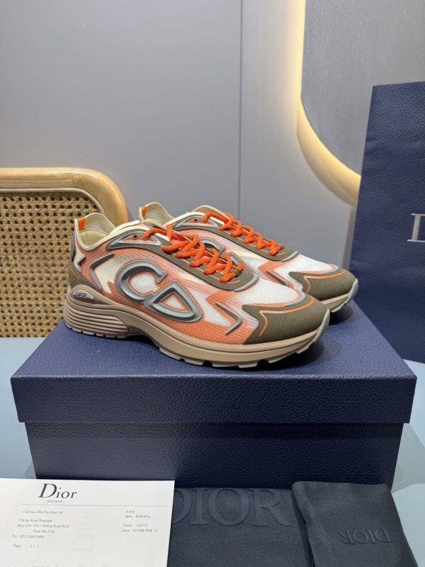 Dior B30 Orange White Mesh Dad Sneaker