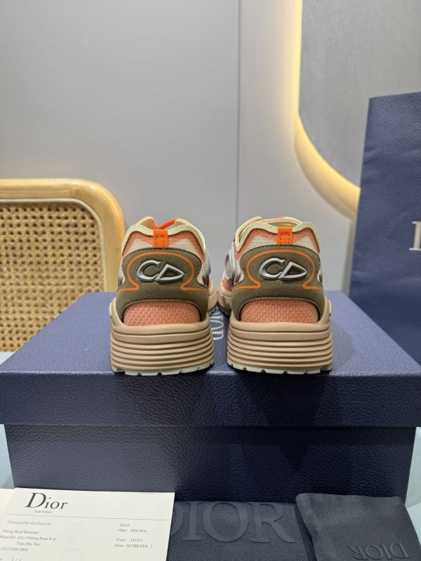 Dior B30 Orange White Mesh Dad Sneaker