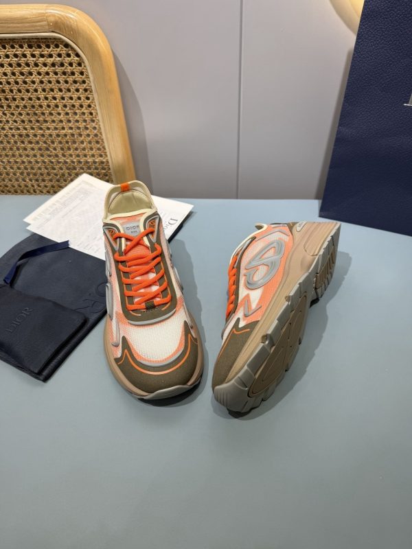 Dior B30 Orange White Mesh Dad Sneaker