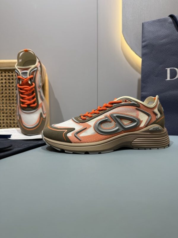 Dior B30 Orange White Mesh Dad Sneaker