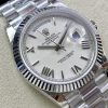 sy_no_6E798F8C3D67049A954F94B54F7C3065_1 Rolex Day-Date Rainbow Gem-Set Bezel Silver Roman Dial President Bracelet Watch