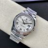 sy_no_6E798F8C3D67049A954F94B54F7C3065_3 Rolex Day-Date Rainbow Gem-Set Bezel Silver Roman Dial President Bracelet Watch