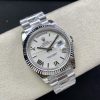 sy_no_6E798F8C3D67049A954F94B54F7C3065_4 Rolex Day-Date Rainbow Gem-Set Bezel Silver Roman Dial President Bracelet Watch