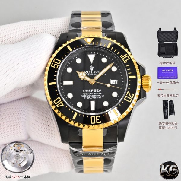 Rolex Deepsea Blaken Black DLC Two-Tone Gold Ceramic Dive Watch