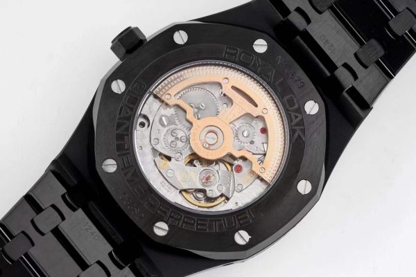 sy_no_782FD593859977299DC6DC1C6173F2EB_6 Audemars Piguet Royal Oak Black Ceramic Blue Dial Perpetual Calendar Watch