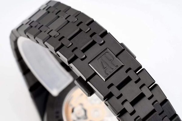 sy_no_782FD593859977299DC6DC1C6173F2EB_7 Audemars Piguet Royal Oak Black Ceramic Blue Dial Perpetual Calendar Watch