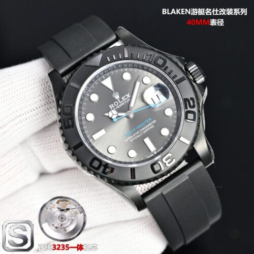 BLAKEN Custom Rolex Yacht-Master 40mm Grey Dial DLC