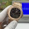 sy_no_8A136512076C275BB717D7BABEF6D690_2 Patek Philippe Nautilus 5712/1R-001 Rose Gold Brown Dial Moonphase Watch