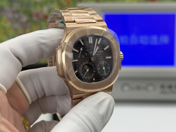 sy_no_8A136512076C275BB717D7BABEF6D690_3 Patek Philippe Nautilus 5712/1R-001 Rose Gold Brown Dial Moonphase Watch