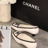 CHANEL Black & White Color-Blocked Square-Toe Slingback Heel