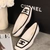 CHANEL Black & White Color-Blocked Square-Toe Slingback Heel