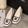 CHANEL Black & White Color-Blocked Square-Toe Slingback Heel
