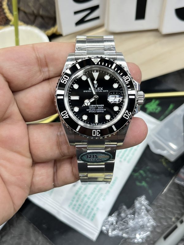 sy_no_F2DDCEEB519A50E48E973BE986678555_0 Rolex Submariner Date Black Dial Black Ceramic Bezel Stainless Steel Bracelet Watch